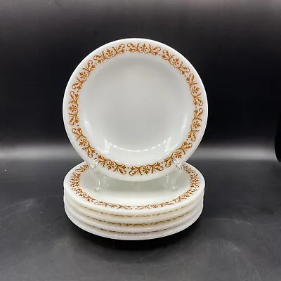 Buy Set Of 5 Pyrex Tableware By Corning COPPER FILIGREE Pattern 6-7/8  Bread Plates • 23.16£
