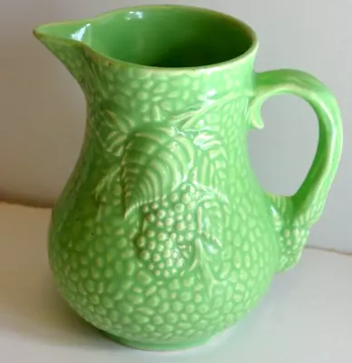 Buy Pretty Green Vintage Wade Jug In Green, Decorated With Fruit And Berries. • 8.99£