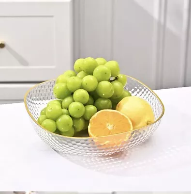 Buy ✅ New Modern Luxury Glass Fruit Bowl Set Of 3 ✅ • 14.99£