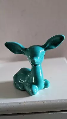 Buy Vintage Turquoise Anglia Pottery Deer With Large Ears • 10.50£