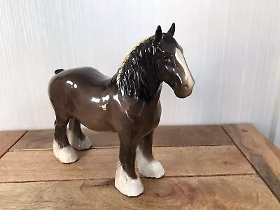 Buy Vintage Beswick Brown Shire Horse Mare 10  Long • 14.50£