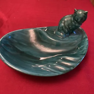 Buy Vintage Anglia Pottery Cat Oval Dish Soap Trinket Bowl Ashtray APO21 • 10£
