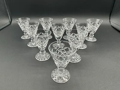 Buy Stunning Set Of 10 WATERFORD CRYSTAL Adare (Cut) Cordial Glasses, MINT • 244.20£