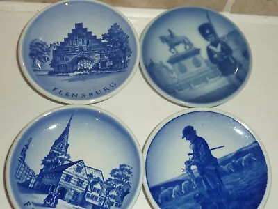 Buy 4 Royal Copenhagen China 8cm Wide Butter Pats With Buildings And Shepherd Images • 28£