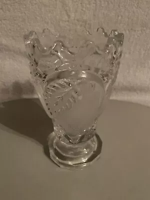 Buy Heavy Vintage Lead Crystal Cut Glass Vase  Hight 5 1/2” • 9.99£