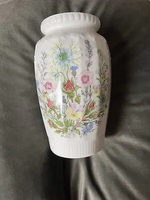 Buy Aynsley  Wild Tudor  Fine Bone China Vase White With Flowers Pattern • 5£