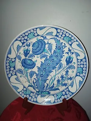 Buy Altin Gini Pottery Plate Blue Ceramic Hand Painted Vtg 9.75” Kutahya Turkey • 26.90£