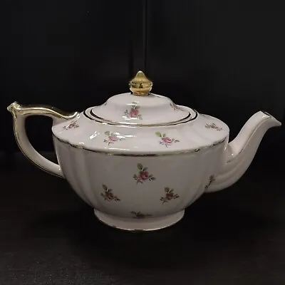 Buy Vintage Sadler Pink Rose Floral Teapot #2353 Gold Trim - Made In England • 185.61£