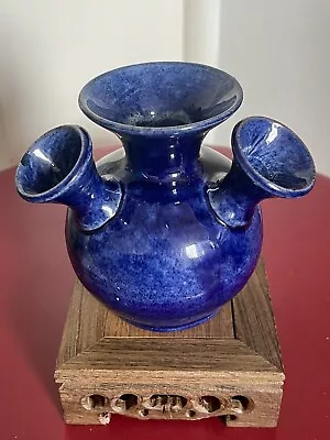 Buy Very Rare Baron Barnstaple Blue Tulip Vase Model 90 - Devon Art Pottery Brannam • 50£