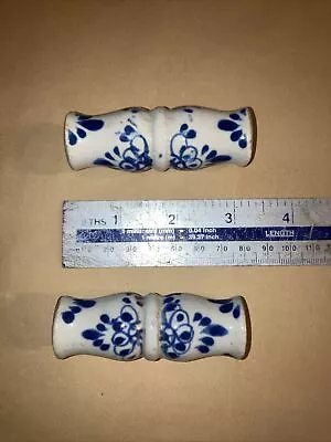 Buy Vintage Delft Ware Blue White Ceramic Pair Of Handles • 25£