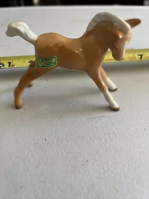 Buy Palomino Foal Colt Filly Horse Figurine Statue Beswick Sticker Oval Mark England • 37.84£