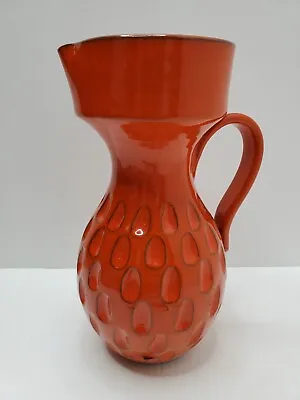 Buy MCM Modern Bitossi Era Raymor Sgraffito Style Italian Pottery Atomic Orange Vase • 81.99£