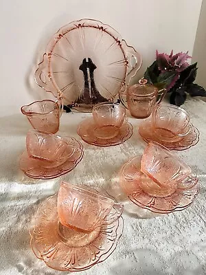 Buy Spectacular VintageC1930s Pink Depression Glass Cherry Blossom PatternBy Janette • 125£
