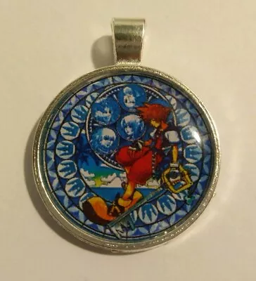 Buy Kingdom Hearts 2 3 Themed Disney Stained Glass Necklace Keyring Sora  • 3.49£