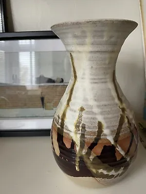 Buy Canterbury Pottery Vase, Flared, Handmade, Neutrals, 22cm High • 25£