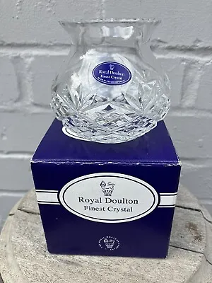 Buy Boxed Royal Doulton Finest Crystal Grace Posy Vase (Made In Czech Republic) • 14.99£