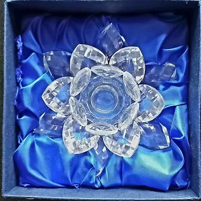 Buy Beautiful Boxed Crystal Waterlily Candle Holder • 10£