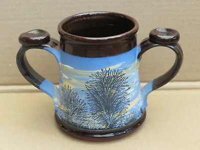 Buy Vintage Boscastle Pottery 2 Handled Trees Tankard By Roger Irving Little • 18£