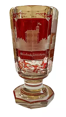 Buy Antique Biedermeier Bohemian Glass Goblet TEPLITZ 19th.c. • 150£