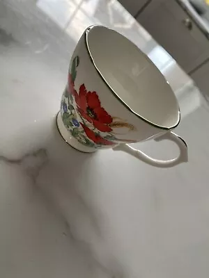 Buy Duchess Fine Bone China Poppies Stunning Vintage Tea Cup • 5£