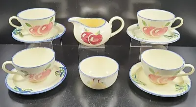 Buy 10 Pc Poole Pottery Dorset Fruit Apples Cups Saucers Cream Sugar England Mix Lot • 103.65£