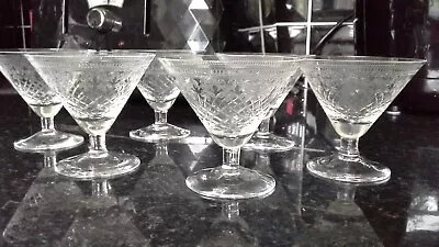 Buy Set Of 6 Pall Mall  (Lady Hamilton) Cocktail Glasses. Cut And Etched • 40£