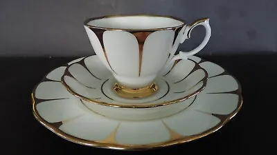 Buy Vintage / Art Deco China Tea Set Trio. Royal Vale Daisy Strike. VGC. • 16.95£