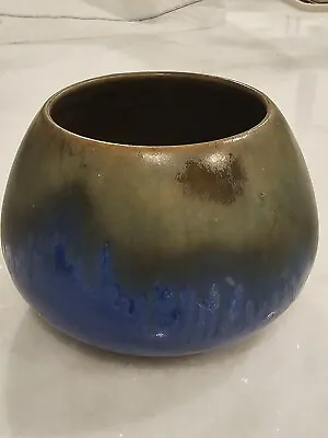 Buy Fulper Signed Gorgeous FLAMBE Glaze Blue Base Vase Bowl 1920s • 173.86£