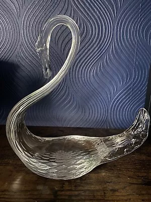 Buy Vintage | Glass Swan - Stunning Paperweight | Ornament | Blown Glass • 12.50£