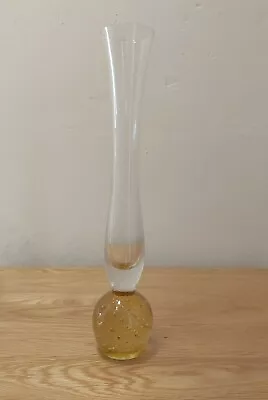 Buy Lovely Vintage Controlled Bubble Base Single Bud Vase 25cm • 10£
