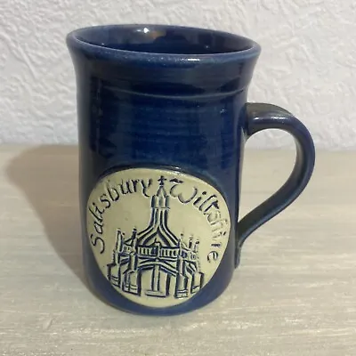 Buy Chris And Clive King Pottery Blue Pottery Mug Depicting Salisbury Wiltshire  • 3.99£