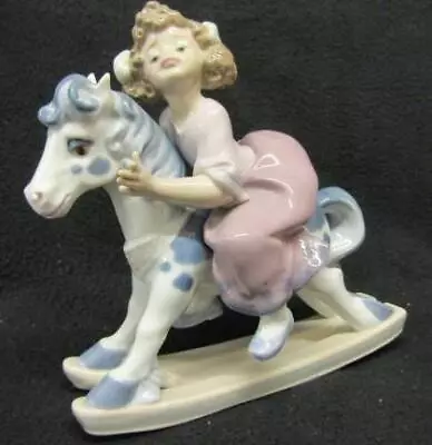 Buy Lladro #5769 FAITHFUL STEED Girl On Rocking Horse Porcelain Figurine Retired • 153.45£