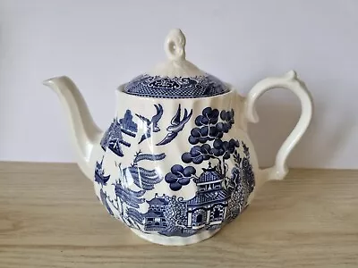 Buy Willow Pattern Blue & White 2 Pint Teapot Made By Royal Wessex Pottery • 15£