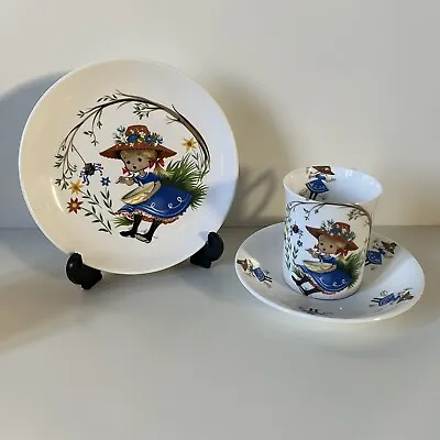 Buy Borderland Pottery Hawick Cup Saucer Plate Trio Little Miss Muffet Nursery Ware • 11.99£