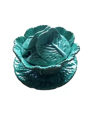 Buy Beautiful Portuguese Cabbage Leaf  Small Soup Turreen And Plate • 25£