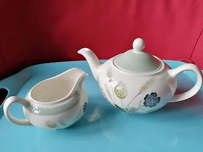 Buy Vintage Woods Ware Clovelly Small Teapot And Milk Jug. Tea Pot For One. • 12£