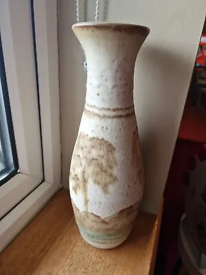 Buy Stunning Vintage Stoneware Pottery Vase Landscape 12  Tall Rare Retro Art 14.99p • 14.99£