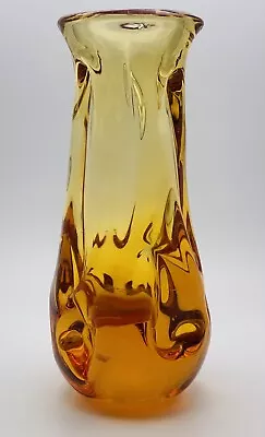 Buy Whitefriars Patt.No 9844 Art Glass Knobbly Vase In FLC Gold By Baxter • 48£