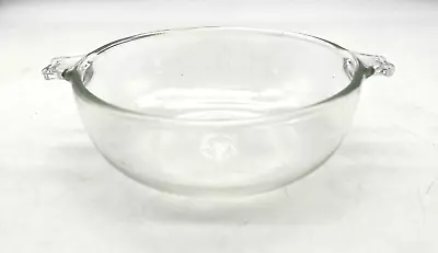 Buy Vtg Pyrex 019 20oz Round Small Clear Glass Bowl 6  D Tab Handles AS IS No Lid • 7.55£