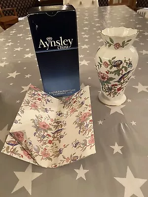 Buy New In Box Aynsley Pembroke Bone China Vase With Wrapping Paper • 14.99£
