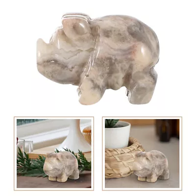Buy  Natural Stone Animal Pig Ornaments Office Piggy Garden Statue • 8.99£