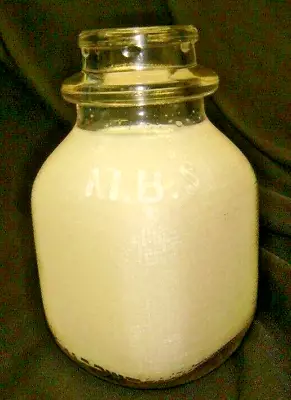 Buy  Milk Bottle Indianapolis M.B.S. Half Pint Glass Textured Bottle • 12.06£