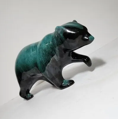 Buy Vtg Blue Mountain Pottery BMP Walking Grizzly Bear Figurine Green Drip Canada *C • 37.92£