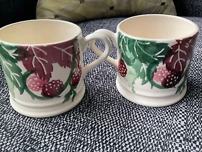 Buy Emma Bridgewater Pottery 1/4 Pint Mugs X 2 Blackberry Bush Hedgerow New Unused • 21.99£