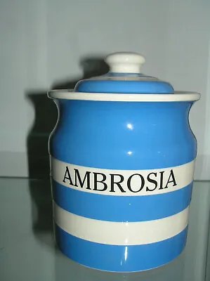 Buy T G Green Cornishware Cornish Blue Ambrosia Storage Jar Cloverleaf Club Piece • 223.25£