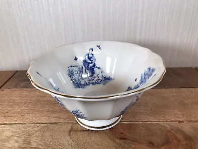 Buy Vintage Royale Garden Staffordshire Bone China Blue & White Footed Bowl 17cm Dia • 9.50£