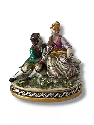Buy Vintage Capodimonte Italian Porcelain Cortese Limited Edition Courting Couple  • 408.34£
