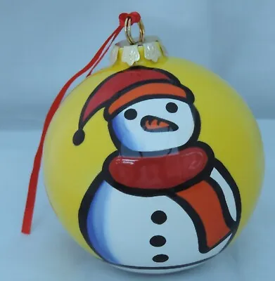 Buy Lorna Bailey Christmas Decoration - NEW - Snowman Christmas Bauble - Ltd Edition • 75£