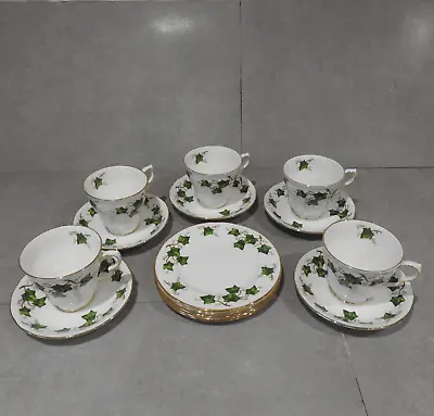 Buy Vintage Colclough Ivy Leaf  Bone China Part Tea Set X 5 With Side Plates • 17.99£