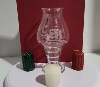 Buy Vintage 1990 Lord Carlton Fine Glassware 7.5  Hand-Cut Glass Hurricane Lamp • 42.63£